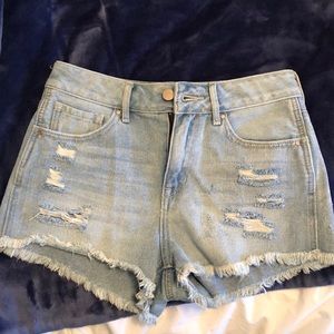 High rise jean shorts